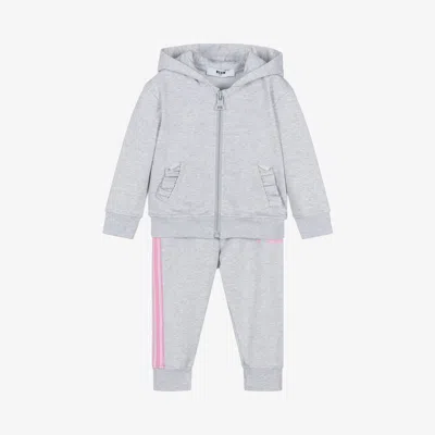 Msgm Babies'  Girls Grey Cotton Tracksuit