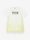 MSGM GIRLS JERSEY AND TULLE DRESS