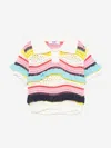 Msgm Girls Knitted Polo Shirt In Multi