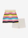 Msgm Girls Knitted Skirt In Multi