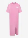 Msgm Girls Logo Jersey Dress In Pink