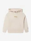 Msgm Logo-print Cotton Hoodie In Ivory