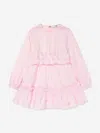 Msgm Girls Poplin Dress In Pink