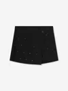Msgm Girls Tech Fabric Skort In Black