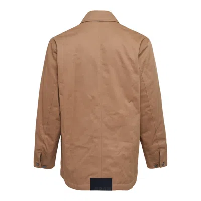 Msgm Giubbino Print Blouse In Brown