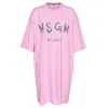 Msgm Glitter Brushstroke T-shirt In Pink