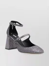Msgm Glitter Pumps With Logo Charm 90mm