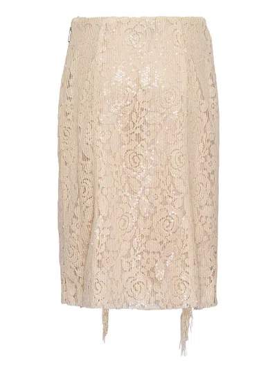 Msgm Glitter Skirt In Pink