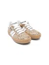 Msgm Glittered Lace-up Sneakers In 金色