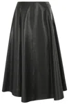 Msgm Calf-leather Pleated Skirt