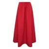 Msgm Gathered Midi Skirt In Red