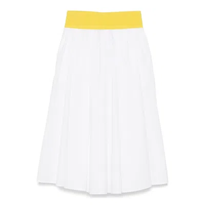 Msgm Gonna Skirt In White