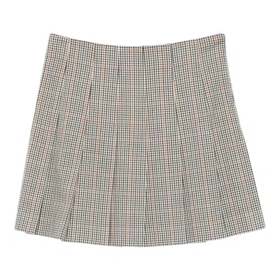 Msgm Gonna Waisted Pleat Skirt In Gray
