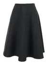 Msgm Zipper Skirt In Gray