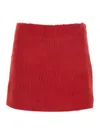 Msgm Zipper Skirt In Red