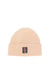 Msgm Ribbed-wool Logo-patch Beanie Hat In Neutral