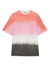 Msgm Gradient Cotton T-shirt In Orange