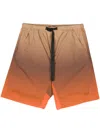 Msgm Bermuda Shorts With Elasticated Rise And Buckle Fastening For Ultimate Comfort In Blue