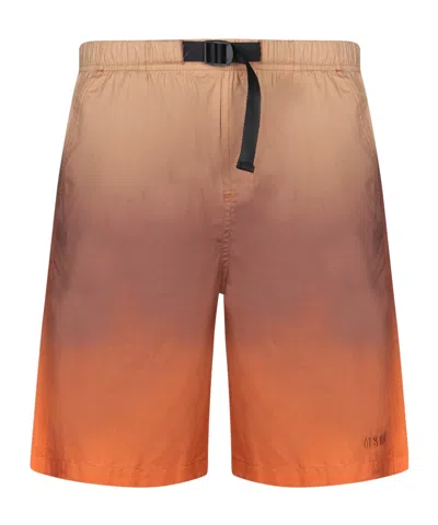 MSGM MSGM GRADIENT EFFECT BERMUDA SHORTS