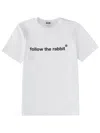 Msgm White Graphic Crew Neck T-shirt In White