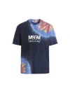 Msgm Bold Logo Tie-dye T-shirt In Multi