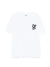 Msgm Graphic Crewneck T-shirt In White