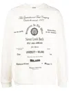 Msgm Graphic-print Cotton Sweatshirt In Neutrals
