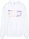 Msgm 'hooded Camo Logo' Sweater In White