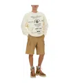 Msgm Graphic-print Cotton Sweatshirt In White