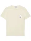 Msgm Graphic-print Cotton T-shirt In Neutrals