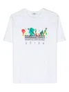 Msgm Graphic-print Cotton T-shirt In White