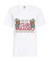 Msgm Graphic-print Cotton T-shirt In White