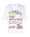 Msgm Graphic-print Cotton T-shirt In White