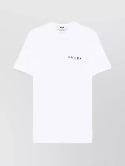MSGM GRAPHIC PRINT CREW NECK T-SHIRT