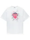 Msgm Graphic-print Crew-neck T-shirt In White
