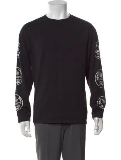 Pre-owned Msgm Graphic Print Crew Neck T-shirt In Black