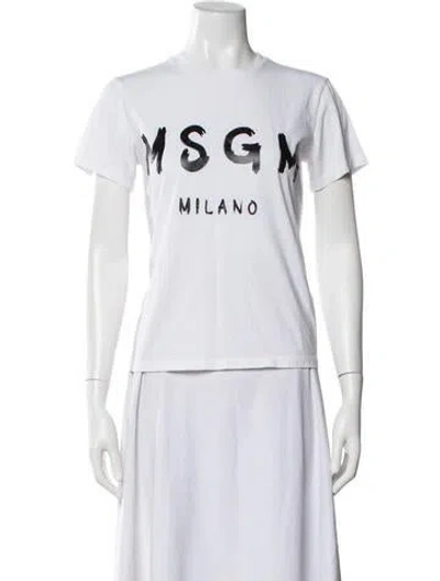 Pre-owned Msgm Graphic Print Crew Neck T-shirt In Multi