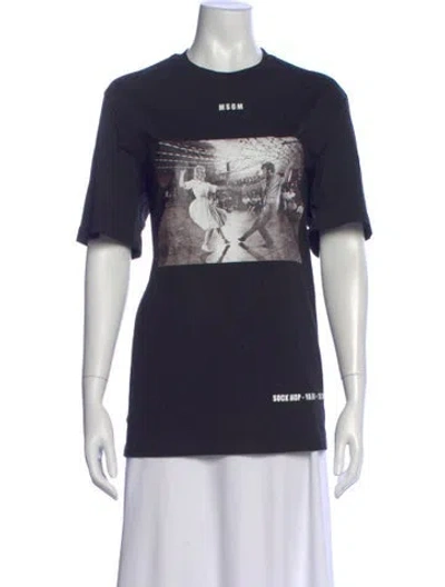 Pre-owned Msgm Graphic Print Crew Neck T-shirt In Multi
