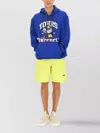 Msgm Graphic Print Hooded Sweatshirt With Kangaroo Pocket