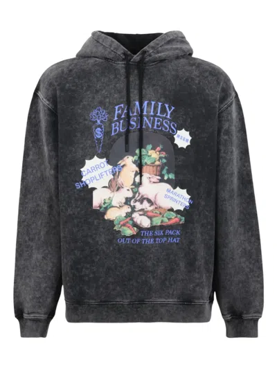 Msgm Graphic-print Hoodie In Black