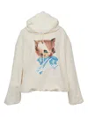 Msgm Graphic-print Hoodie In Neutral