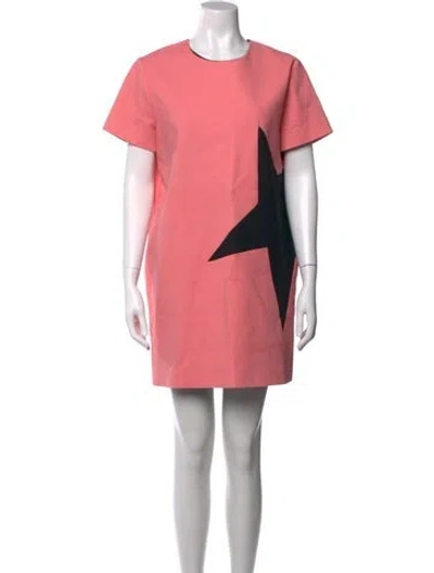 Pre-owned Msgm Graphic Print Mini Dress In Pink