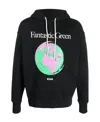 Msgm Graphic-print Organic Cotton Hoodie