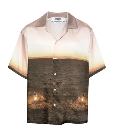 MSGM MSGM GRAPHIC PRINTED SHORT-SLEEVED SHIRT