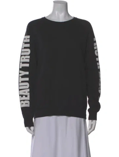 Pre-owned Msgm Graphic Print Scoop Neck Sweater In Gray