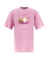 Msgm Graphic-print Short-sleeve T-shirt In Pink