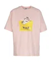 Msgm Graphic-print Short-sleeved T-shirt In Pink