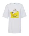 Msgm Graphic-print Short-sleeved T-shirt In White