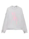 Msgm Graphic-print Sweatshirt In Gray