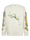 Msgm Graphic-print Sweatshirt In Neutral